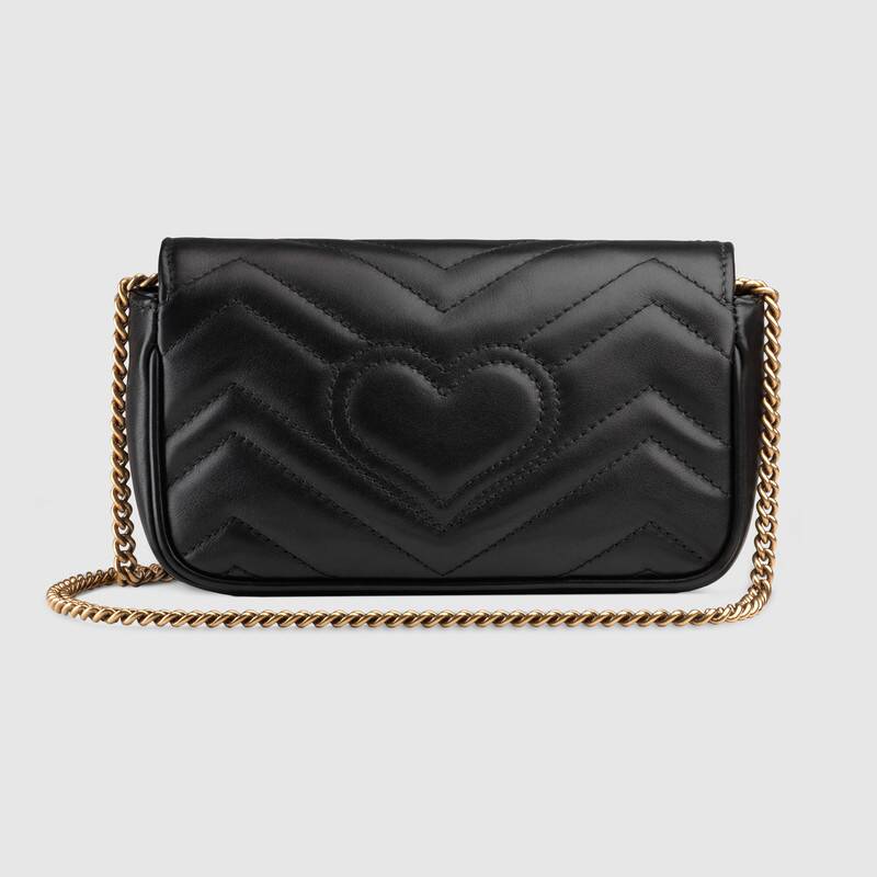 Marmont Matelasse Super Mini Shoulder Bag 476433 Black